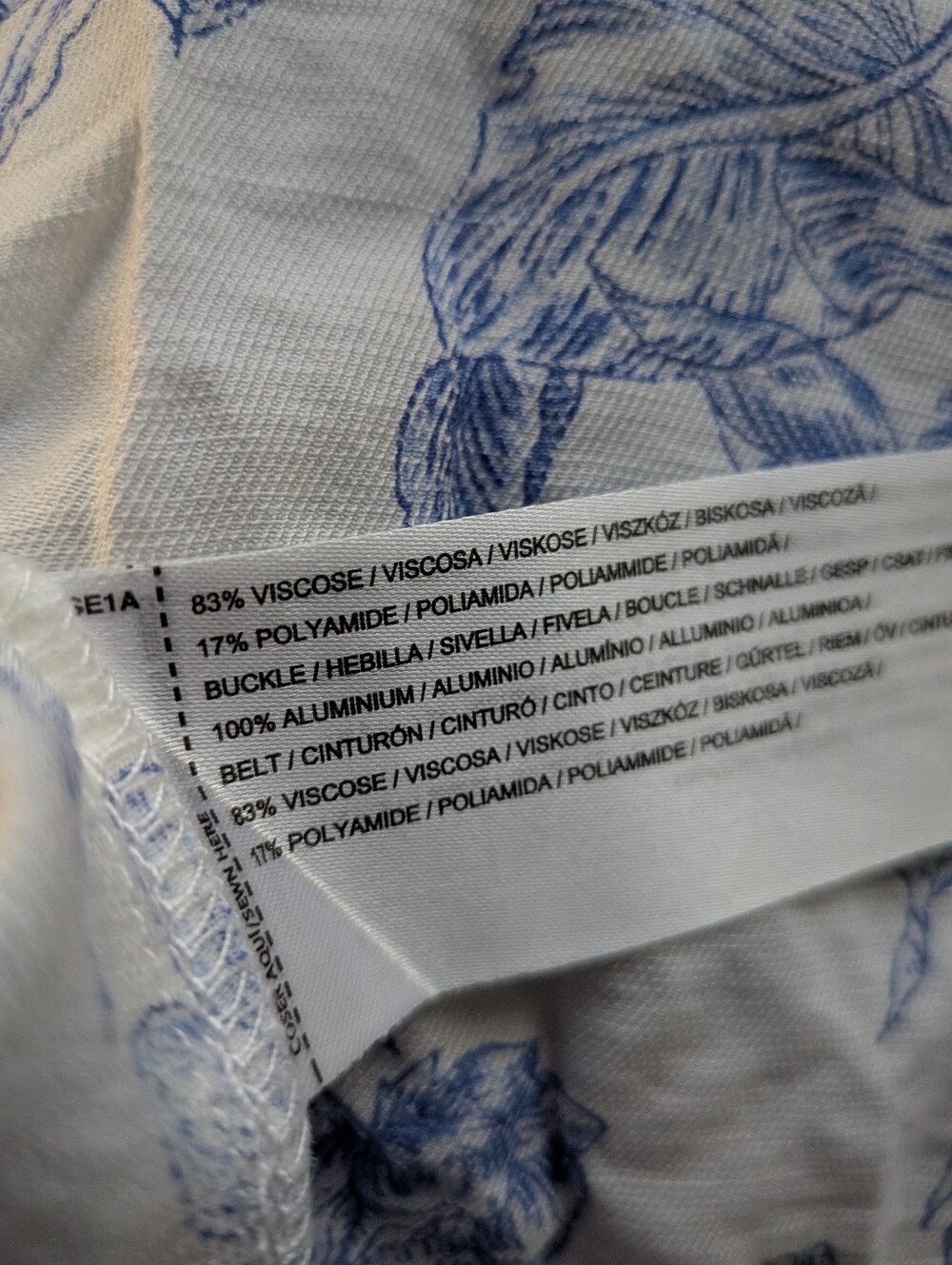 Mango White Dress with Blue Floral Print - Picture 14 of 14